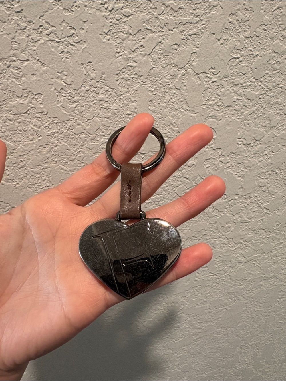 Furla Heart-Shaped Bagcharm with Leather Strap